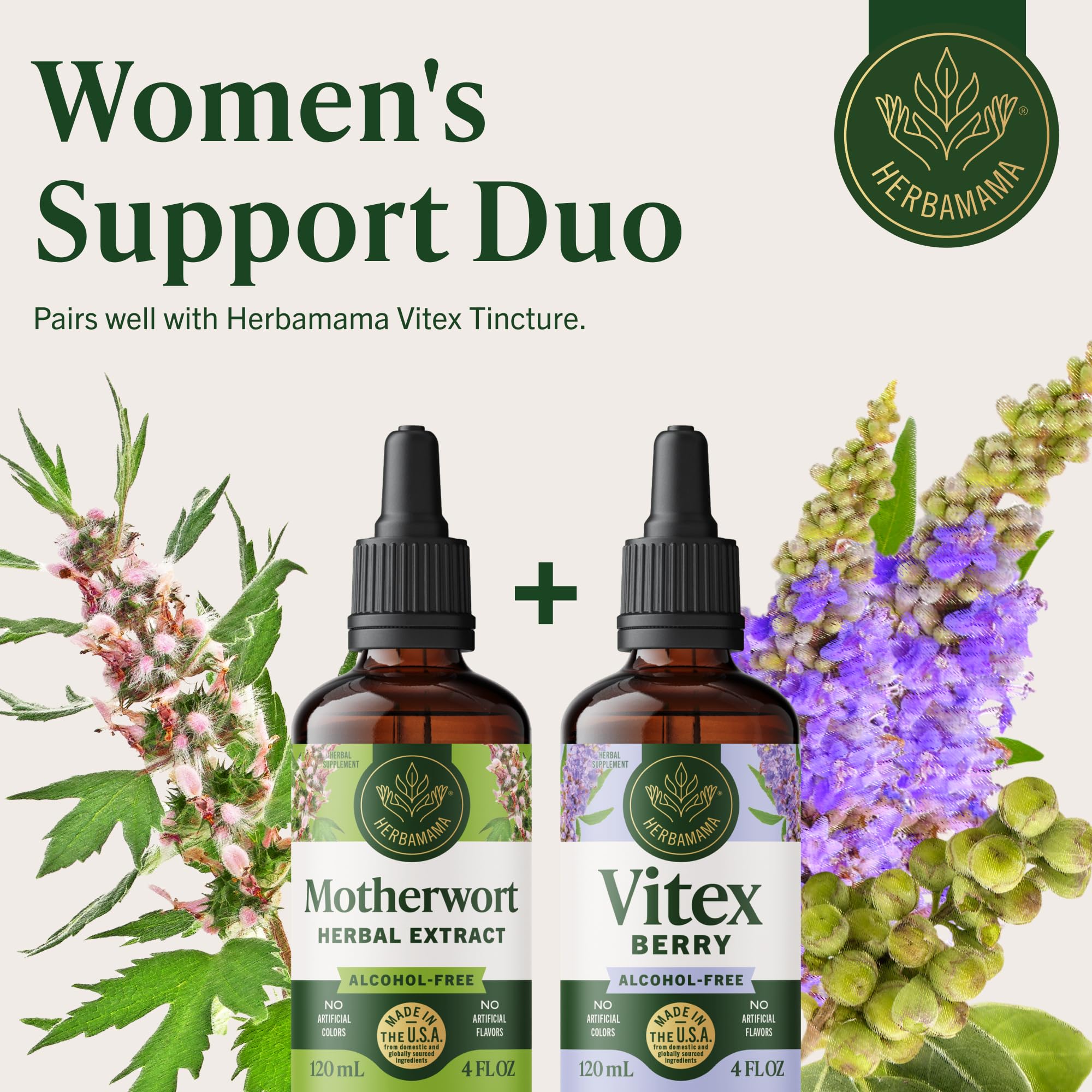 HERBAMAMA Motherwort Tincture dropper usage