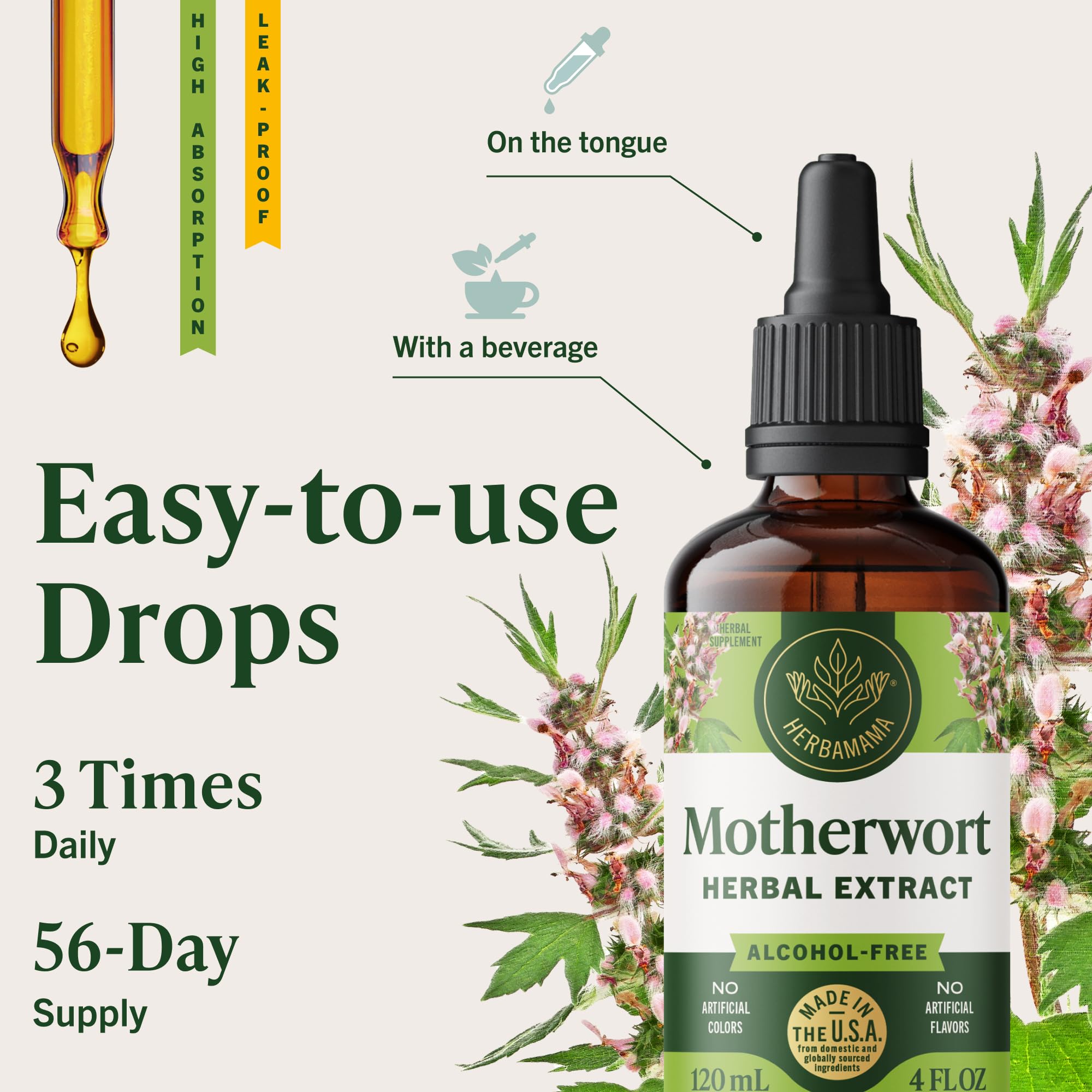 HERBAMAMA Motherwort Tincture packaging