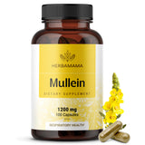 HERBAMAMA Mullein Capsules 1200mg front view