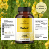 HERBAMAMA Mullein Capsules with a measuring spoon