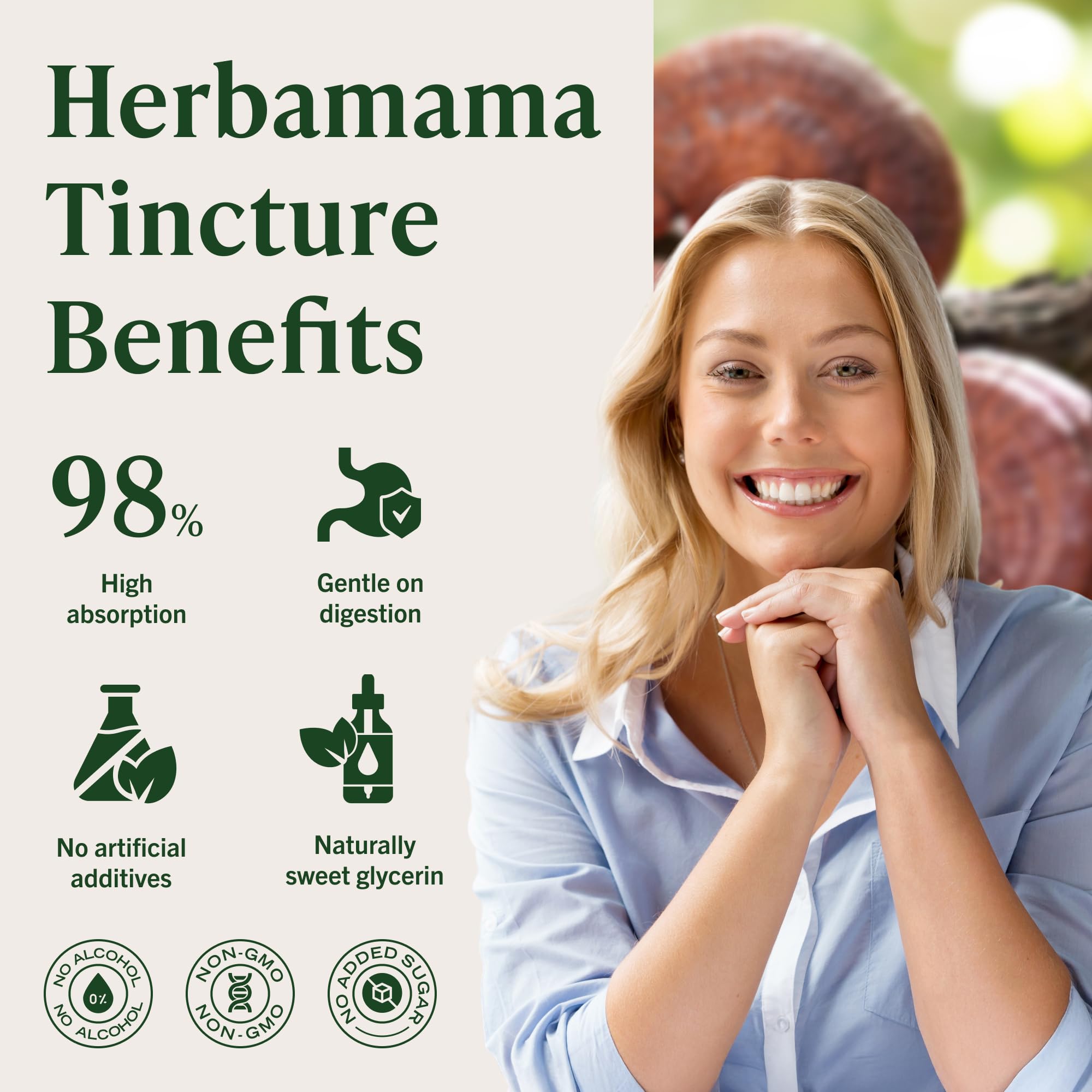 HERBAMAMA Mushroom Supplement Drops dropper bulb close-up