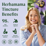 HERBAMAMA Passion Flower Tincture bottle with water