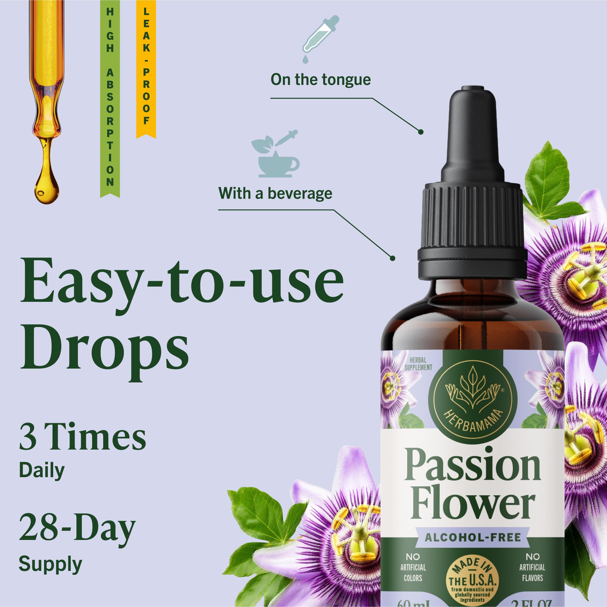 HERBAMAMA Passion Flower Tincture lifestyle scene