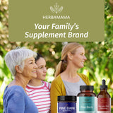 HERBAMAMA Pine Bark Extract Capsules in a natural setting