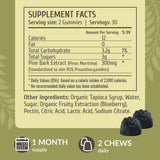 HERBAMAMA Pine Bark Extract Gummies in a bowl with blueberries
