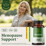 HERBAMAMA Rhodiola Rosea Capsules 1000mg bottle side view