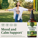 HERBAMAMA Rhodiola Rosea Tincture 113g bottle with dropper