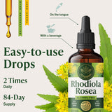 HERBAMAMA Rhodiola Rosea Tincture 113g dropper close-up
