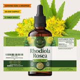 HERBAMAMA Rhodiola Rosea Tincture 113g with water glass