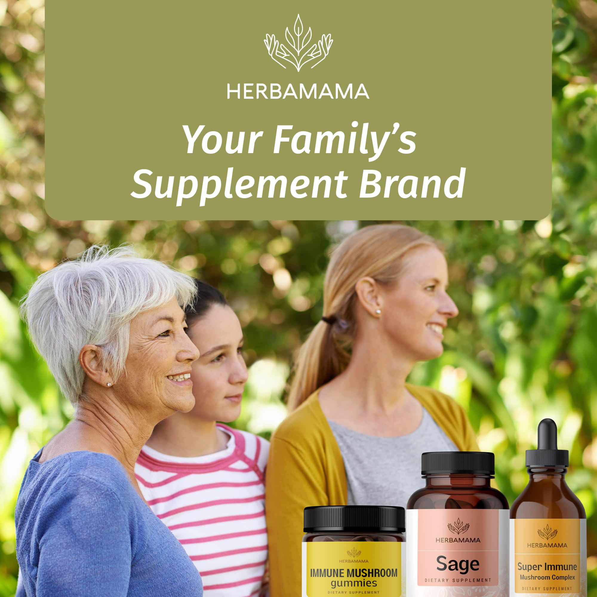 HERBAMAMA Sage Capsules with a measuring spoon