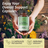 HERBAMAMA Sea Moss Capsules side view with bottle