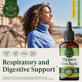 HERBAMAMA Slippery Elm Tincture 113g bottle with dropper