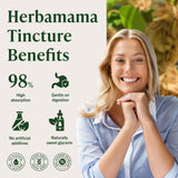 HERBAMAMA Slippery Elm Tincture 113g on wooden table