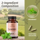HERBAMAMA Spearmint Leaf Capsules 1000mg bottle with capsules