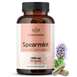 HERBAMAMA Spearmint Leaf Capsules 1000mg front view