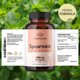 HERBAMAMA Spearmint Leaf Capsules 1000mg in a lifestyle setting