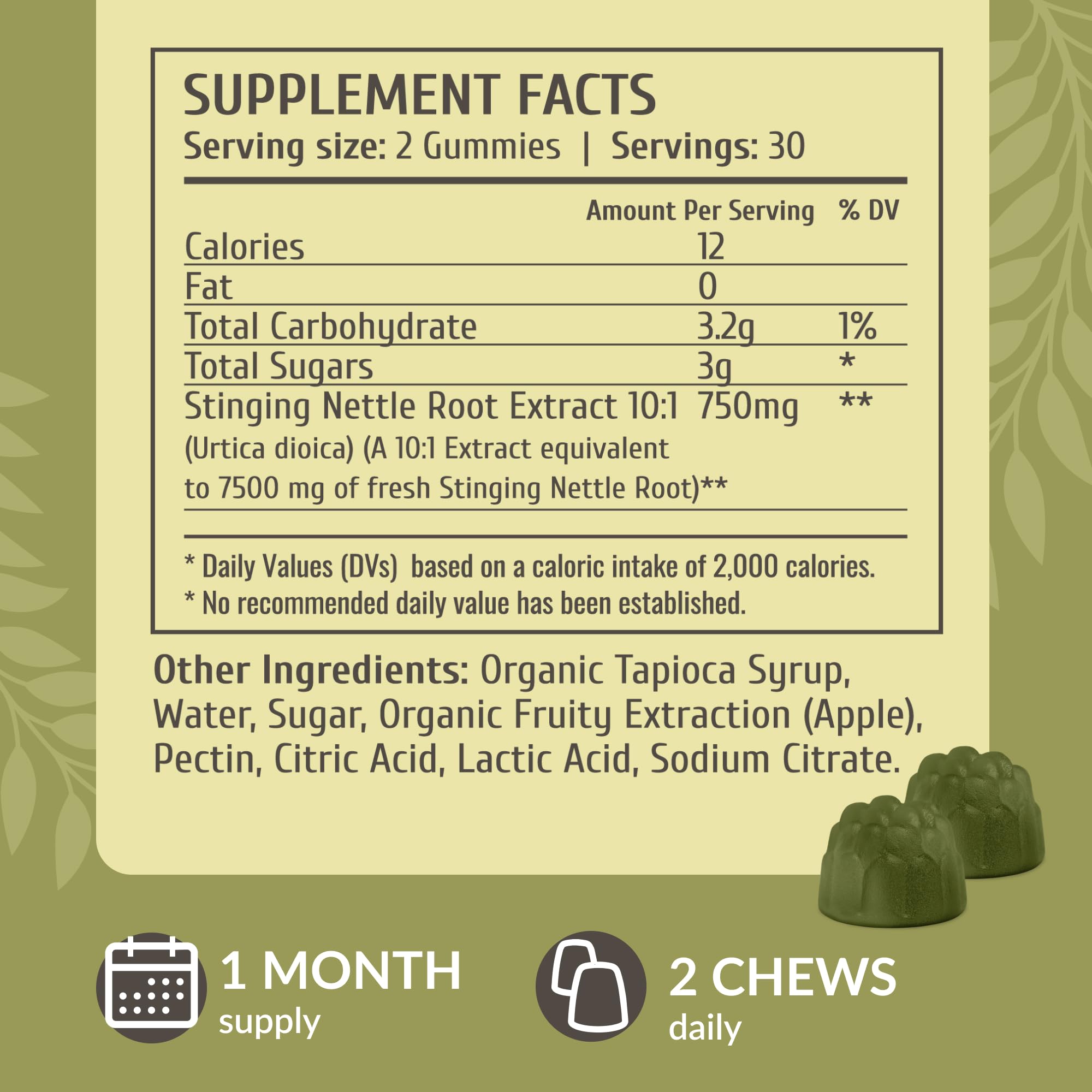 HERBAMAMA Stinging Nettle Root Gummies packaging