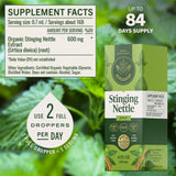 HERBAMAMA Stinging Nettle Tincture 272g bottle with ingredients