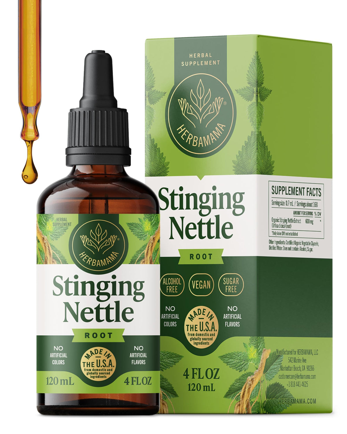 HERBAMAMA Stinging Nettle Tincture 272g front view