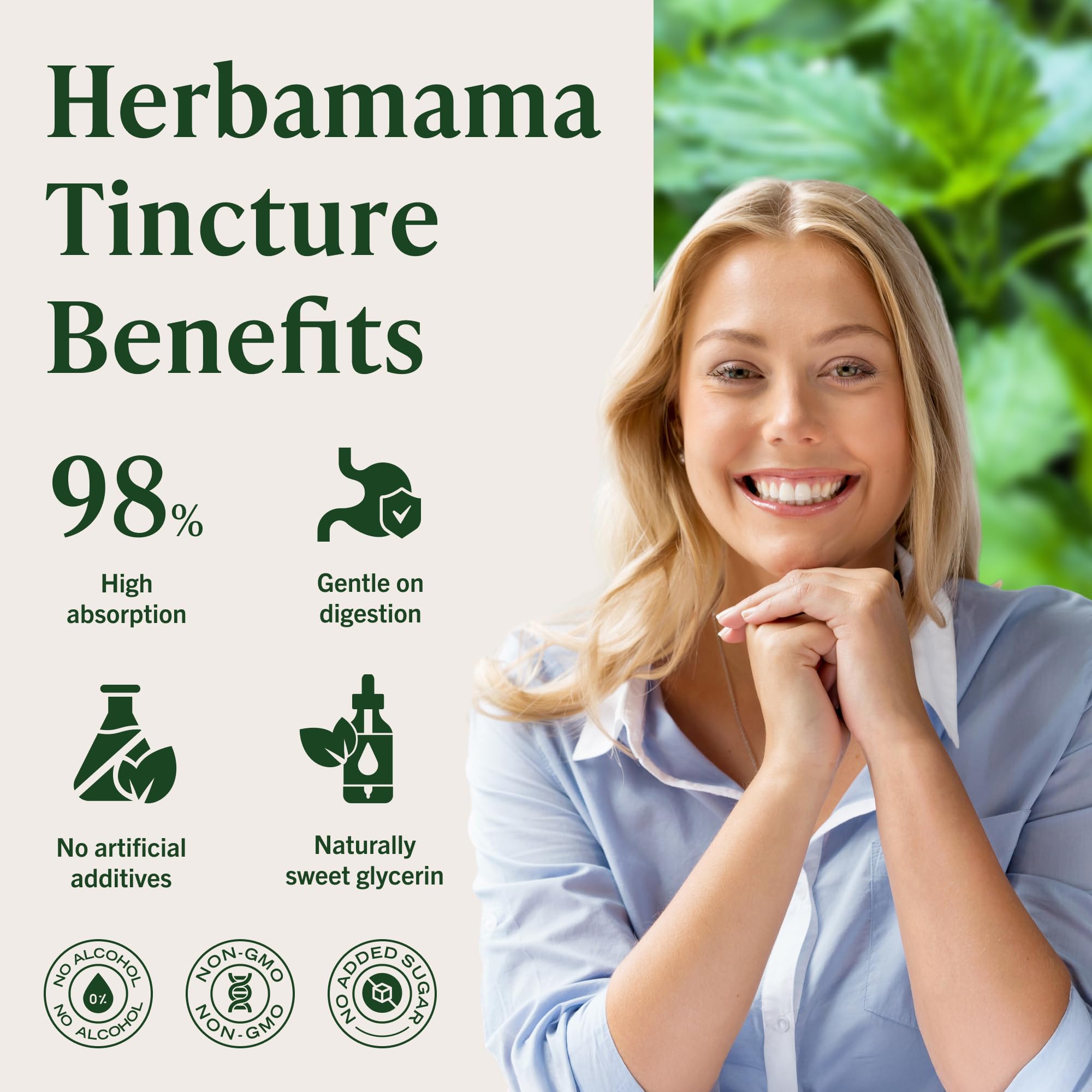 HERBAMAMA Stinging Nettle Tincture 272g packaging