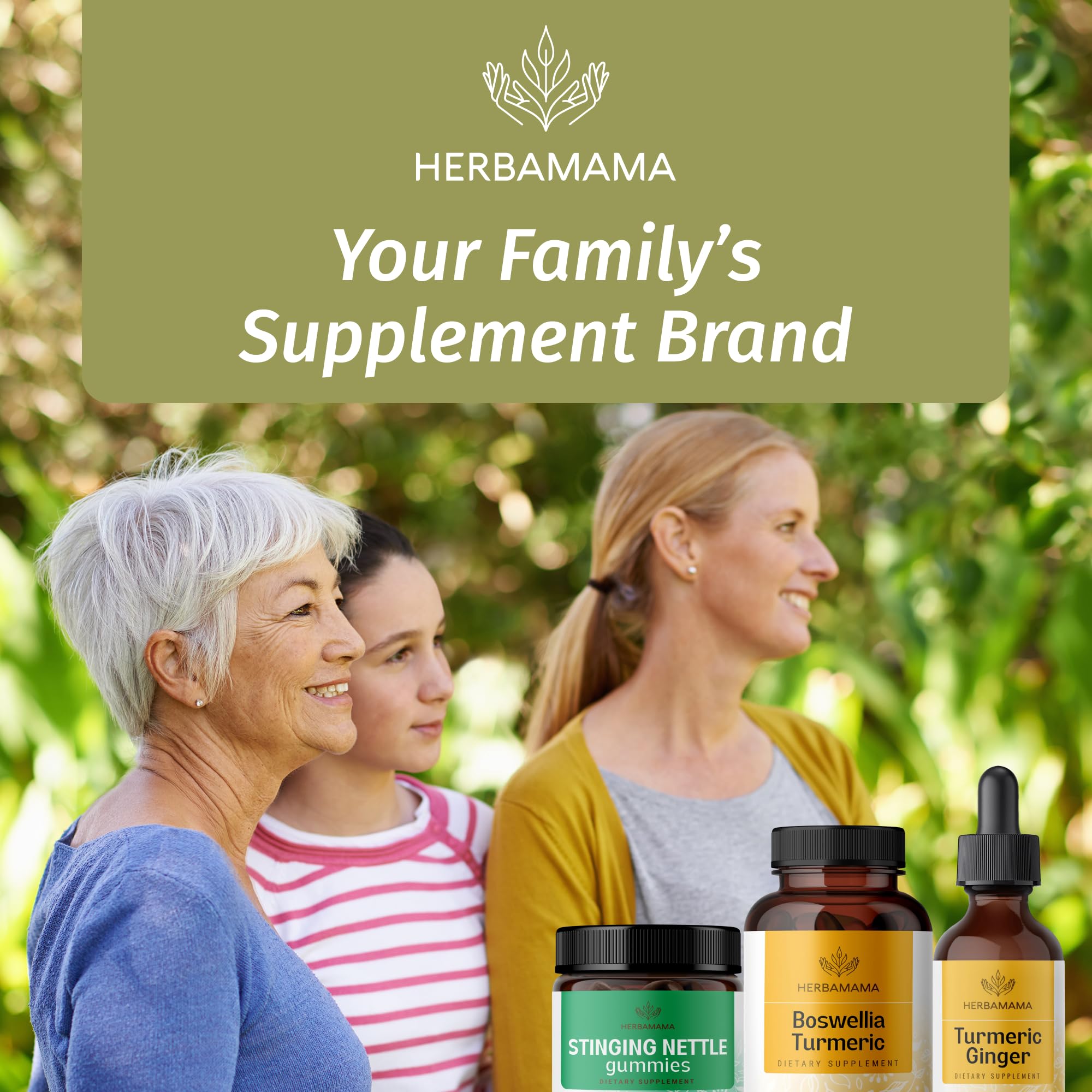 HERBAMAMA Turmeric Curcumin capsules in a lifestyle setting
