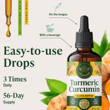 HERBAMAMA Turmeric Curcumin Liquid Drops 670mg on a kitchen counter