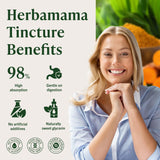 HERBAMAMA Turmeric Curcumin Liquid Drops 670mg with black pepper extract