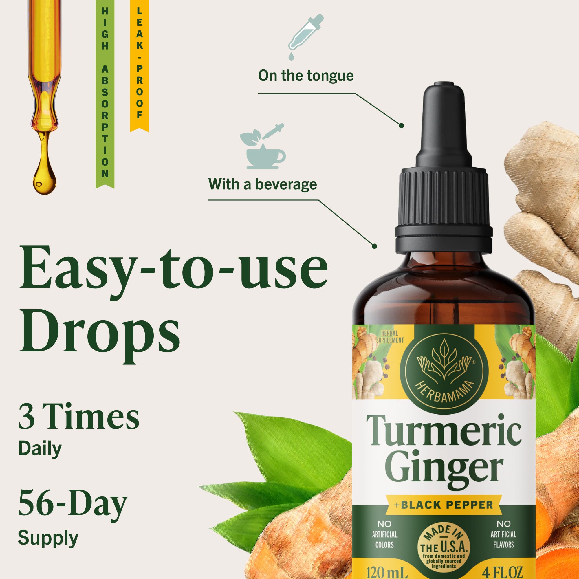 HERBAMAMA Turmeric Ginger Drops lifestyle scene