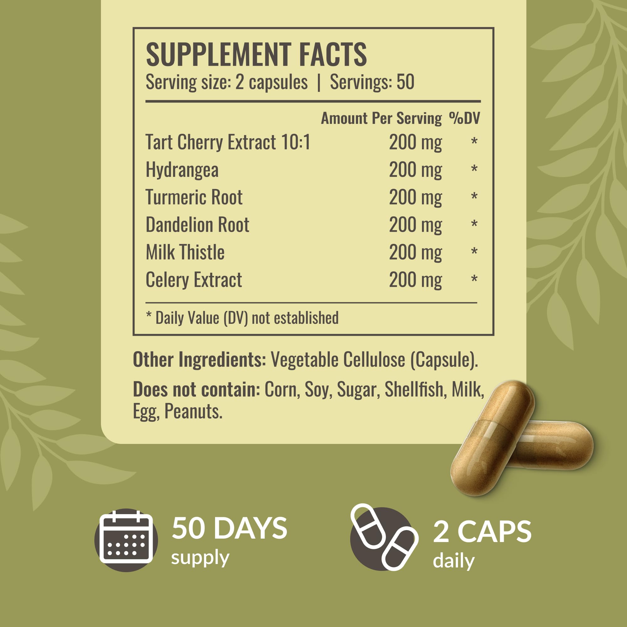 HERBAMAMA Uric Acid Support Capsules bottle with label