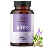 HERBAMAMA Vitex Chasteberry Capsules 100 Count front view