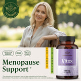 HERBAMAMA Vitex Chasteberry Capsules bottle side view