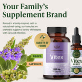 HERBAMAMA Vitex Chasteberry Capsules in a travel pouch