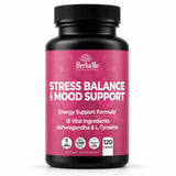 HerbaMe Ashwagandha Capsules bottle front view with 120 capsules
