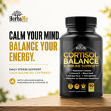 HerbaMe Ashwagandha supplement bottle side view
