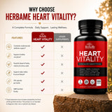 HerbaMe Heart Vitality supplement ingredients list on back