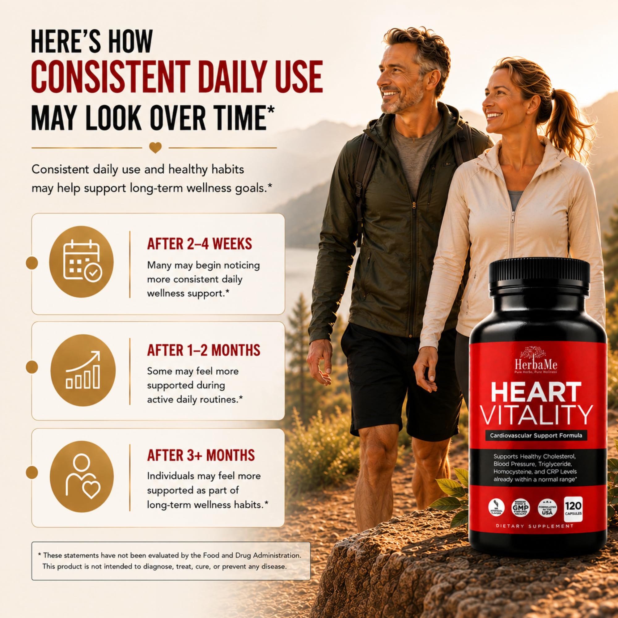 HerbaMe Heart Vitality supplement with measuring spoon