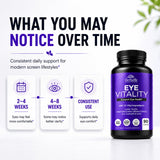 HerbaMe Lutein Eye Support Capsules opened bottle with capsules inside
