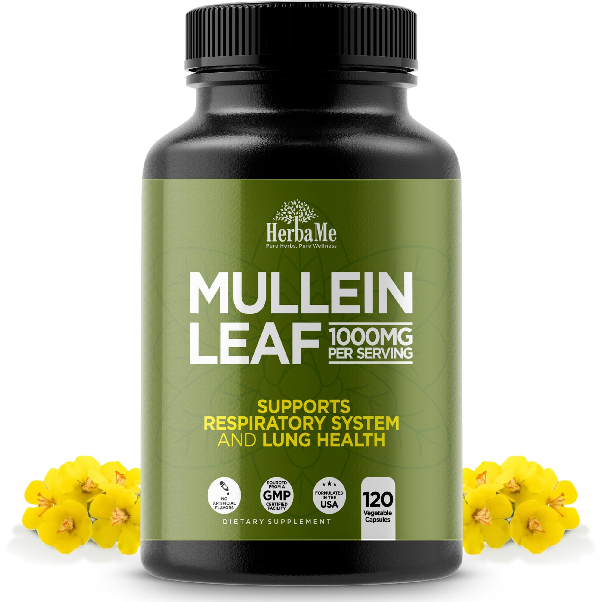 HerbaMe Mullein Leaf Powder front view packaging