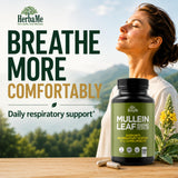 HerbaMe Mullein Leaf Powder open container showing powder