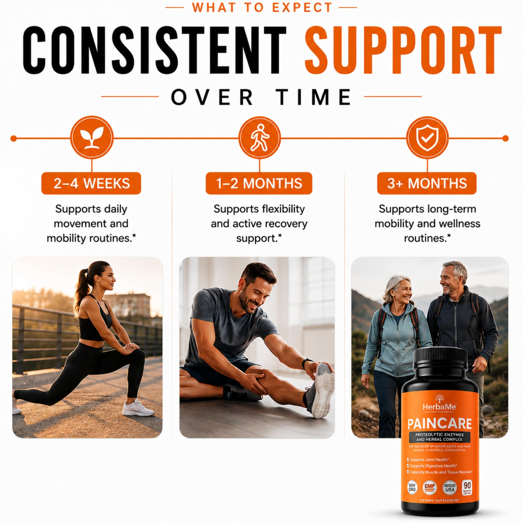 HerbaMe Multi-Enzymes Supplement in a fitness setting