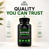 HerbaMe Saw Palmetto Supplement bottle with a glass of water