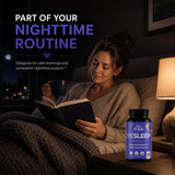 HerbaMe Sleep Aid capsules on a wooden table