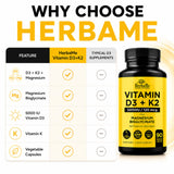 HerbaMe Vitamin D3 5000 IU bottle with dosage information