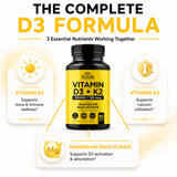 HerbaMe Vitamin D3 5000 IU capsules in a bottle