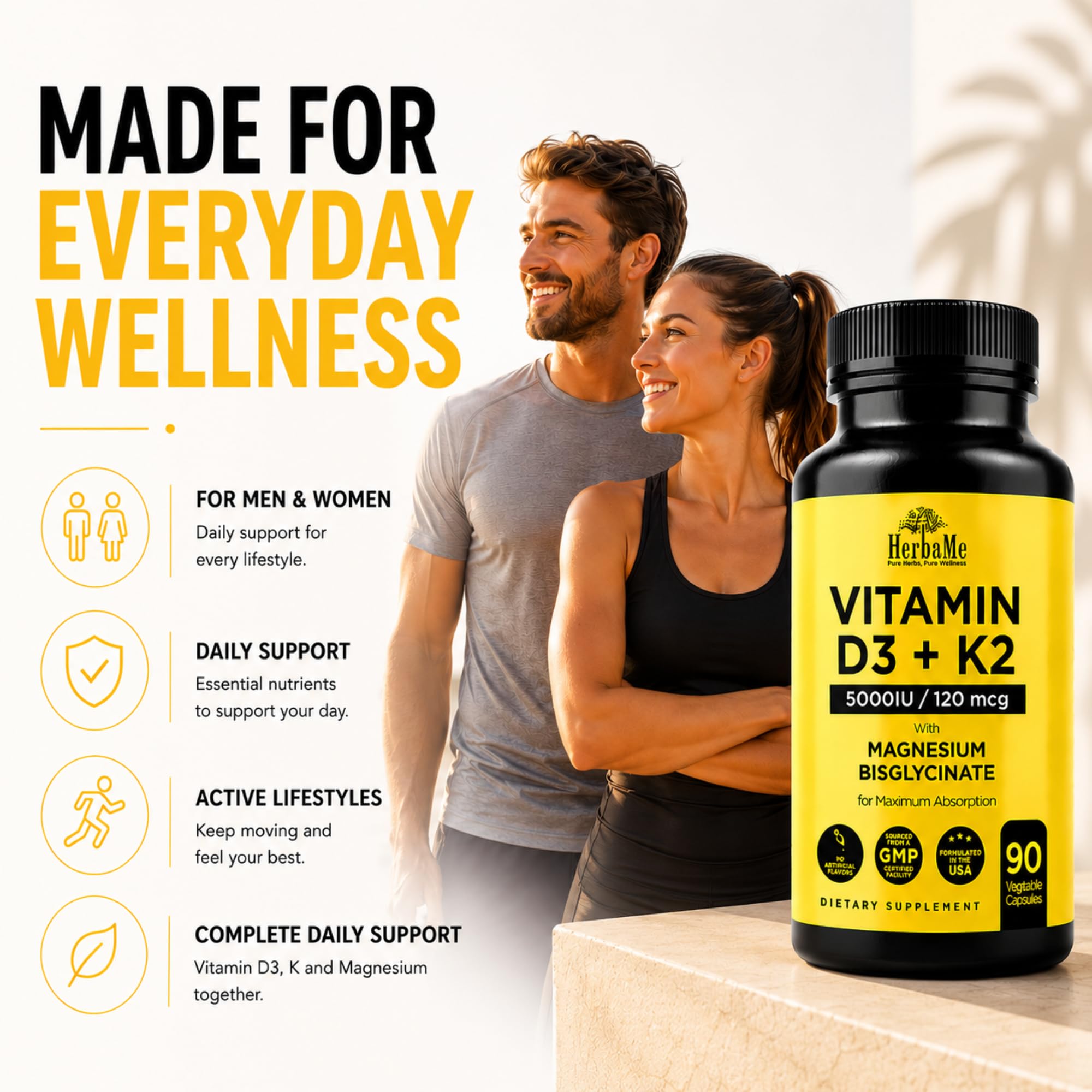 HerbaMe Vitamin D3 5000 IU ingredients list