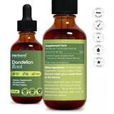 HERBANA Dandelion Root Liquid Extract dropper with liquid