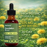 HERBANA Dandelion Root Liquid Extract packaging side view