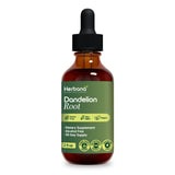 HERBANA Dandelion Root Liquid Extract with a glass of water