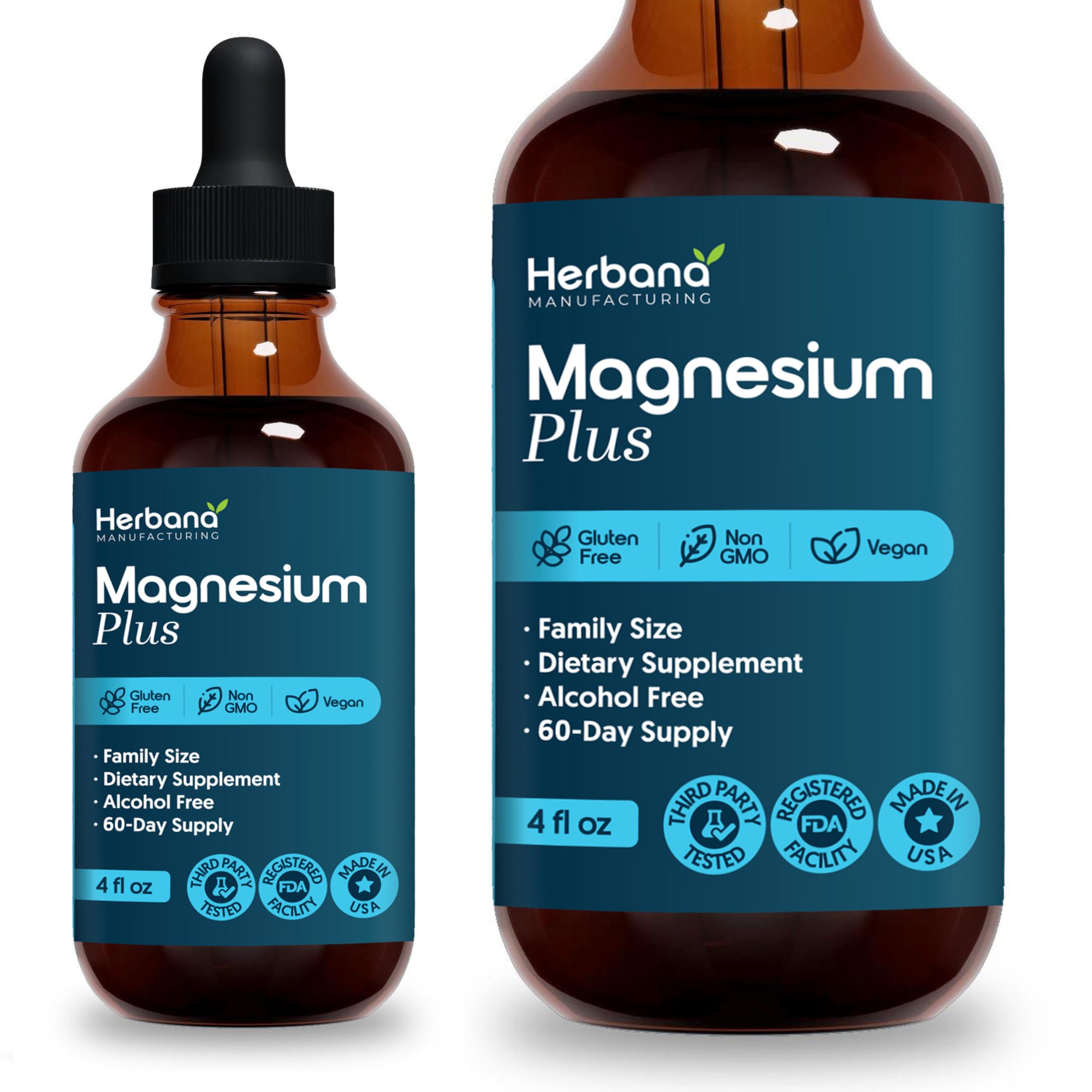 HERBANA MANUFACTURING Magnesium Liquid Drops bottle front view