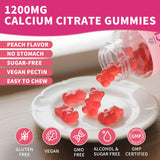 Herbance Calcium Citrate Gummies 1200mg back view of packaging